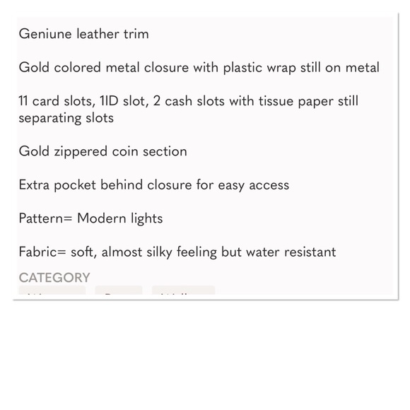 Vera Bradley Pushlock Wallet. P/A989/ - Picture 10 of 10